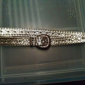 Signature silver and rhinestone belt EUC